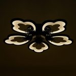 Люстра с ПДУ 10032/5BK LED 140Вт 3000-6000К диммер черный 62х62 см