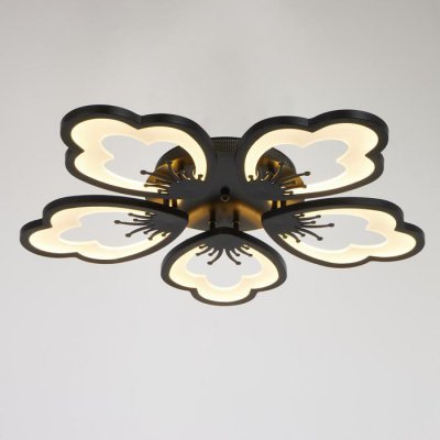 Люстра с ПДУ 10032/5BK LED 140Вт 3000-6000К диммер черный 62х62 см Люстра с ПДУ 10032/5BK LED 140Вт 3000-6000К диммер черный 62х62 см