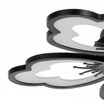 Люстра с ПДУ 10032/5BK LED 140Вт 3000-6000К диммер черный 62х62 см