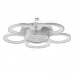 Люстра с ПДУ 10034/6WT LED 124Вт 3000-6000К диммер белый 62х62 см