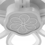 Люстра с ПДУ 10034/6WT LED 124Вт 3000-6000К диммер белый 62х62 см