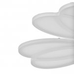 Люстра с ПДУ 10035/5WT LED 200Вт 3000-6000К диммер белый 62х62 см