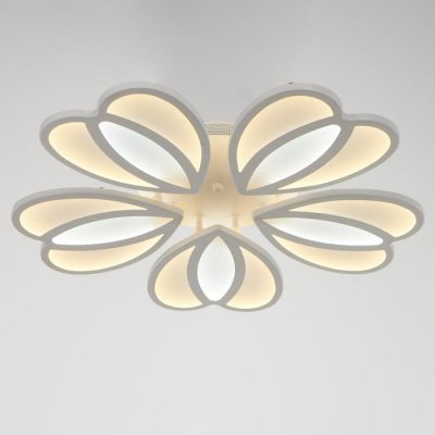 Люстра с ПДУ 10035/5WT LED 200Вт 3000-6000К диммер белый 62х62 см