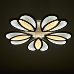 Люстра с ПДУ 10035/5WT LED 200Вт 3000-6000К диммер белый 62х62 см