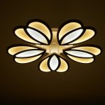 Люстра с ПДУ 10035/5WT LED 200Вт 3000-6000К диммер белый 62х62 см