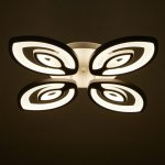 Люстра с ПДУ 10036/4WT LED 128Вт 3000-6000К диммер белый 55х55 см