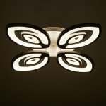 Люстра с ПДУ 10036/4WT LED 128Вт 3000-6000К диммер белый 55х55 см