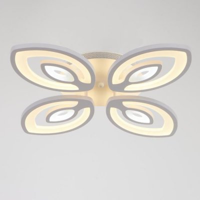 Люстра с ПДУ 10036/4WT LED 128Вт 3000-6000К диммер белый 55х55 см Люстра с ПДУ 10036/4WT LED 128Вт 3000-6000К диммер белый 55х55 см