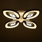 Люстра с ПДУ 10036/4WT LED 128Вт 3000-6000К диммер белый 55х55 см