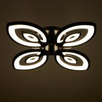 Люстра с ПДУ 10036/4BK LED 128Вт 3000-6000К диммер черный 55х55 см