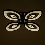 Люстра с ПДУ 10036/4BK LED 128Вт 3000-6000К диммер черный 55х55 см