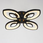 Люстра с ПДУ 10036/4BK LED 128Вт 3000-6000К диммер черный 55х55 см