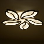 Люстра с ПДУ 10037/5WT LED 130Вт 3000-6000К диммер белый 62х62 см