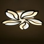 Люстра с ПДУ 10037/5WT LED 130Вт 3000-6000К диммер белый 62х62 см