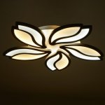 Люстра с ПДУ 10037/5WT LED 130Вт 3000-6000К диммер белый 62х62 см