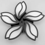 Люстра с ПДУ 10037/5BK LED 130Вт 3000-6000К диммер черный 62х62 см