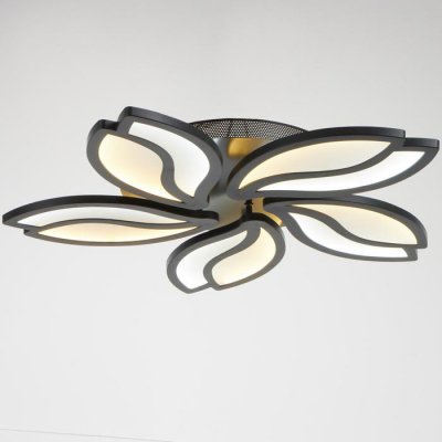 Люстра с ПДУ 10037/5BK LED 130Вт 3000-6000К диммер черный 62х62 см