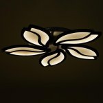 Люстра с ПДУ 10037/5BK LED 130Вт 3000-6000К диммер черный 62х62 см