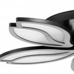 Люстра с ПДУ 10037/5BK LED 130Вт 3000-6000К диммер черный 62х62 см