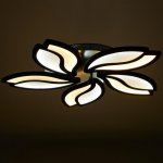 Люстра с ПДУ 10037/5BK LED 130Вт 3000-6000К диммер черный 62х62 см