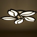 Люстра с ПДУ 10037/5BK LED 130Вт 3000-6000К диммер черный 62х62 см