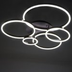 Люстра с ПДУ 10038/5 LED 224Вт 3000-6000К диммер кофе 95х95 см