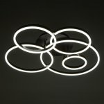 Люстра с ПДУ 10039/5 LED 216Вт 3000-6000К диммер кофе 80х80 см