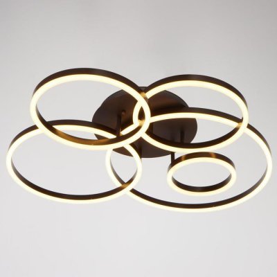 Люстра с ПДУ 10039/5 LED 216Вт 3000-6000К диммер кофе 80х80 см Люстра с ПДУ 10039/5 LED 216Вт 3000-6000К диммер кофе 80х80 см