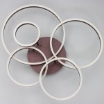 Люстра с ПДУ 10039/5 LED 216Вт 3000-6000К диммер кофе 80х80 см