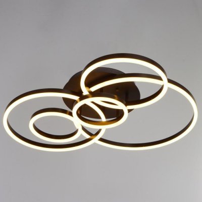 Люстра с ПДУ 10040/5 LED 198Вт 3000-6000К диммер кофе 75х75 см