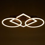 Люстра с ПДУ 10041/3 LED 124Вт 3000-6000К диммер кофе 65х43 см