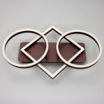 Люстра с ПДУ 10041/3 LED 124Вт 3000-6000К диммер кофе 65х43 см