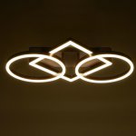 Люстра с ПДУ 10041/3 LED 124Вт 3000-6000К диммер кофе 65х43 см