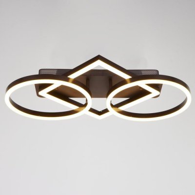 Люстра с ПДУ 10041/3 LED 124Вт 3000-6000К диммер кофе 65х43 см