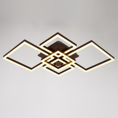 Люстра с ПДУ 10043/5 LED 192Вт 3000-6000К диммер кофе 92х60 см Люстра с ПДУ 10043/5 LED 192Вт 3000-6000К диммер кофе 92х60 см