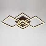 Люстра с ПДУ 10043/5 LED 192Вт 3000-6000К диммер кофе 92х60 см