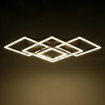 Люстра с ПДУ 10044/4 LED 192Вт 3000-6000К диммер кофе 90х56 см