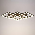 Люстра с ПДУ 10044/4 LED 192Вт 3000-6000К диммер кофе 90х56 см