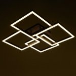 Люстра с ПДУ 10045/4 LED 192Вт 3000-6000К диммер кофе 65х65 см