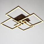 Люстра с ПДУ 10045/4 LED 192Вт 3000-6000К диммер кофе 65х65 см