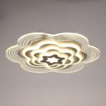 Люстра с ПДУ 10046/1 LED 148Вт 3000-6000К диммер белый 50х50 см