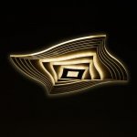 Люстра с ПДУ 10047/1 LED 148Вт 3000-6000К диммер белый 50х50 см