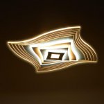 Люстра с ПДУ 10047/1 LED 148Вт 3000-6000К диммер белый 50х50 см