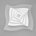 Люстра с ПДУ 10047/1 LED 148Вт 3000-6000К диммер белый 50х50 см