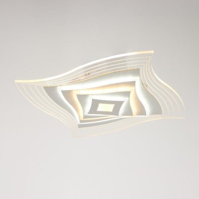 Люстра с ПДУ 10047/1 LED 148Вт 3000-6000К диммер белый 50х50 см