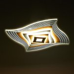 Люстра с ПДУ 10047/1 LED 148Вт 3000-6000К диммер белый 50х50 см