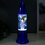 Светильник "Рыбки" LED хром синий h=40 см