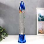 Светильник "Рыбки" LED хром синий h=60 см