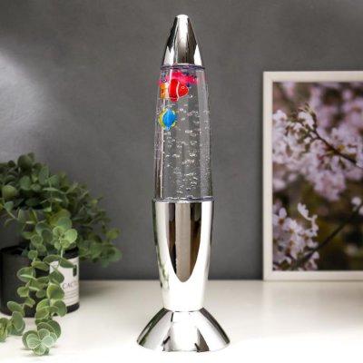 Светильник Светильник "Рыбки" LED USB хром серебро 10х10х35 см