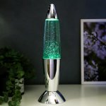 Светильник "Блёстки" LED USB хром серебро 10х10х35 см